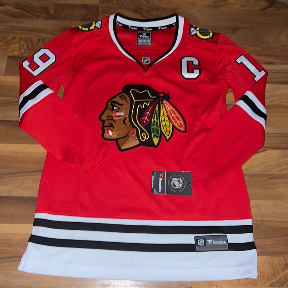 New NHL Fanatics Chicago Blackhawks Jonathan Toews JERSEY